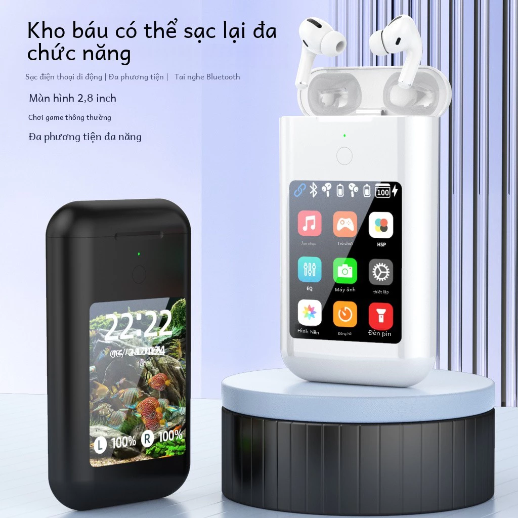 Tai ngheTWS mới Bluetooth TF20 ngân hàng điện 2,8 inch